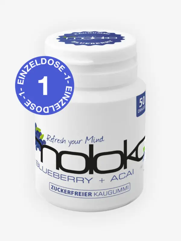 Einzeldose Moloko Kaugummi Blueberry + Acai